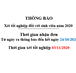 THÔNG BÁO XÉT TỐT NGHIỆP NĂM 2020